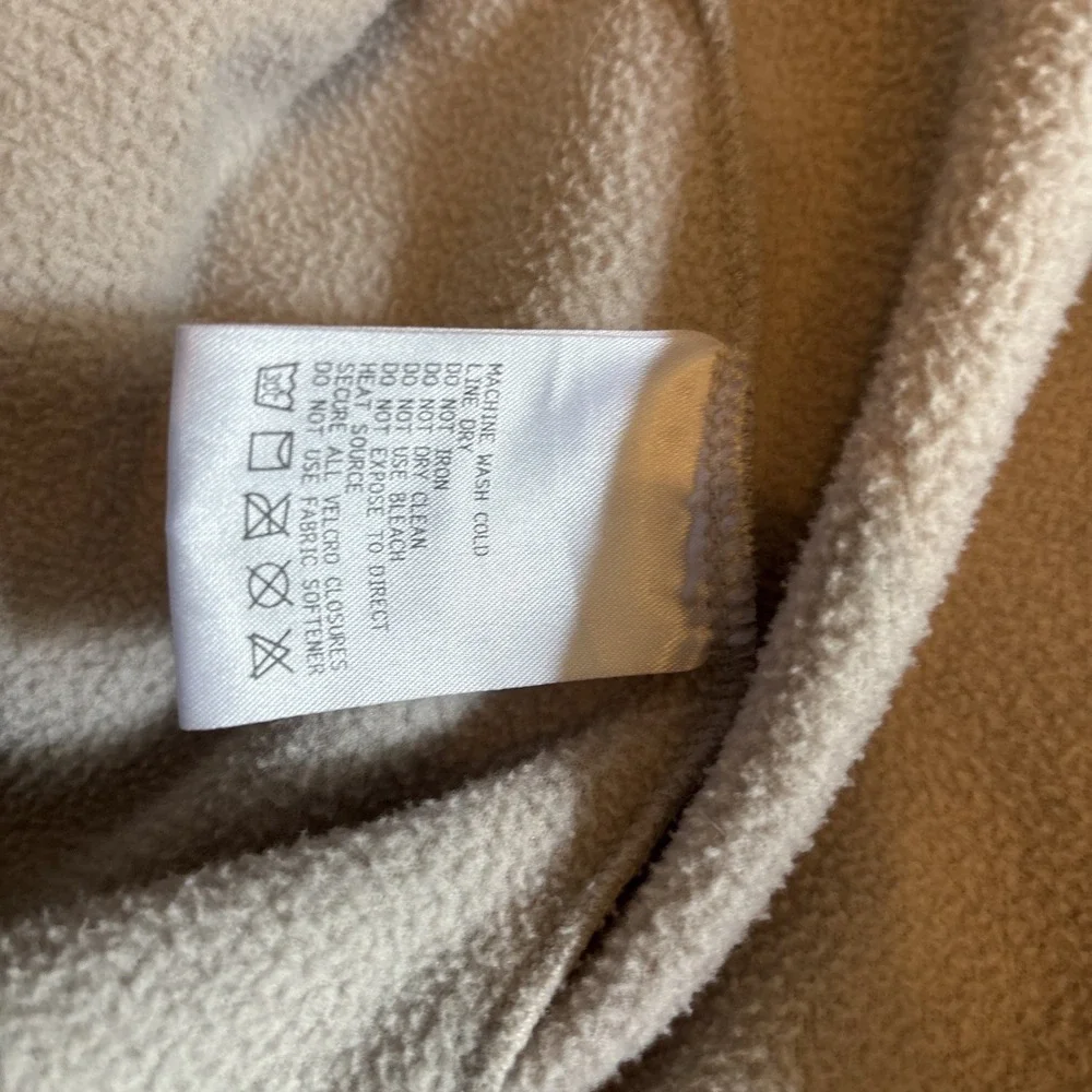 Vintage The North Face Jacket Men's Large Fleece Lined Vest Full Zip Beige Parka